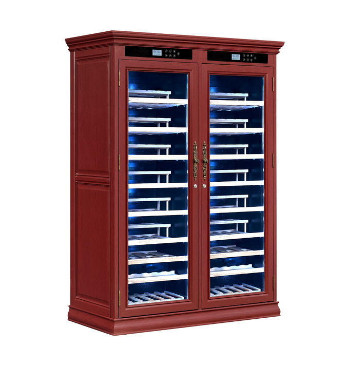 Touch Control Dual Zone Kitchen Wine Cellar Cabinet With Locking Glass Door Touch Control Dual Zone Kitchen Wine Cellar Cabinet With Locking Glass Door