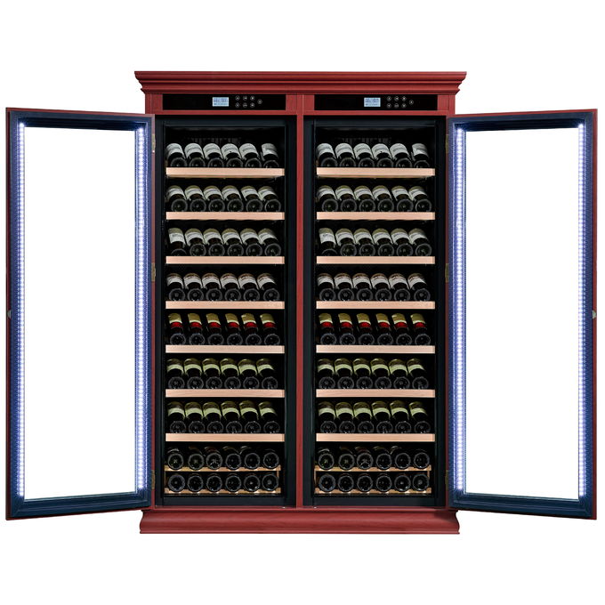 Touch Control Dual Zone Kitchen Wine Cellar Cabinet With Locking Glass Door Touch Control Dual Zone Kitchen Wine Cellar Cabinet With Locking Glass Door